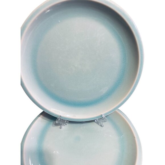 Set of 2 Jars France Williams-Sonoma Blue Crackle Glaze Ceramic Dinner Plates 11 - Picture 4 of 7